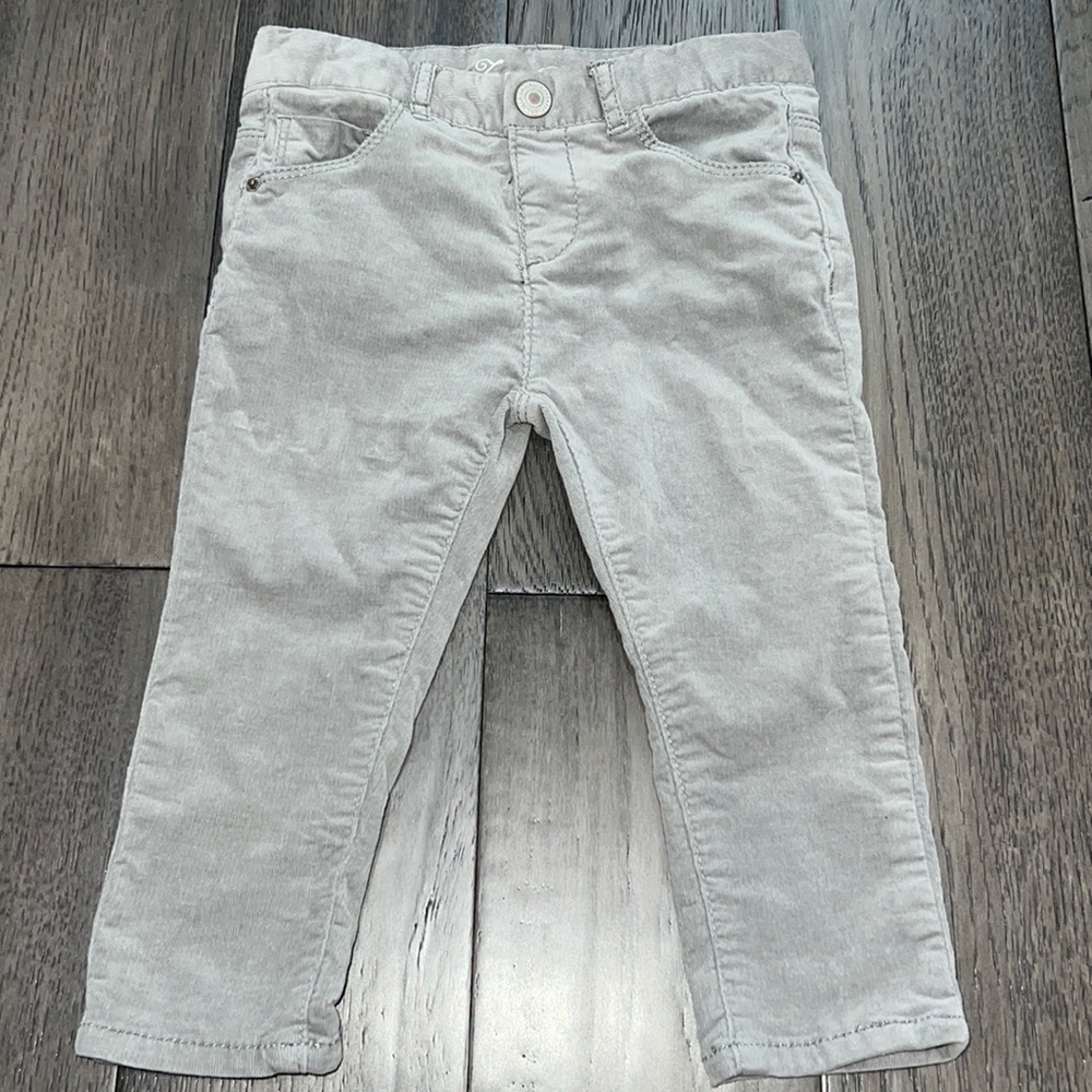 Zara baby girl gray/silvery velvet like skinny pants